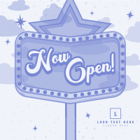 Retro Opening Announcement Instagram Post Design