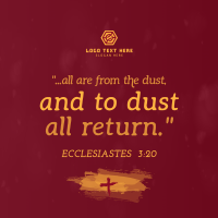 Ash Wednesday Verse Linkedin Post Design