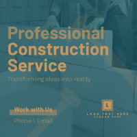 Construction Specialist Instagram Post Design