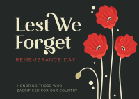 Honoring Heroes Day Postcard Design