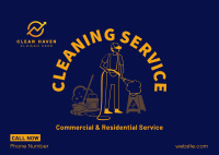 Professional Home Cleaner  Postcard Image Preview