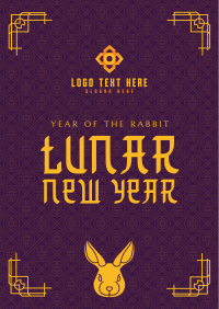 Happy Lunar New Year Poster example 4