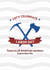 Labor Day Badge Poster