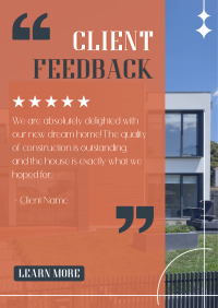 Customer Feedback on Construction Poster