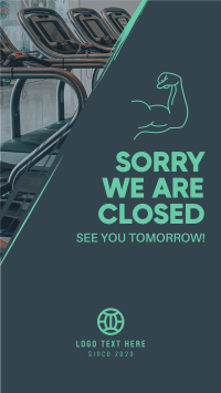 Closed Gym Announcement Facebook Story