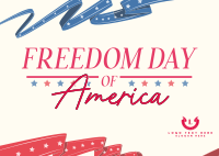 Freedom Day of America Postcard