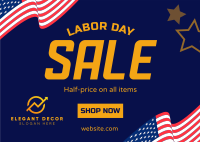 Labor Day Sale Postcard