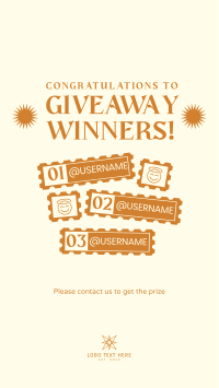 Giveaway Winners Stamp Facebook Story