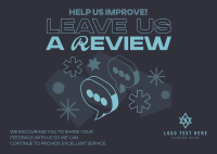 Fresh Funky Customer Feedback Postcard Design