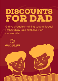 Discounts For Daddy Poster