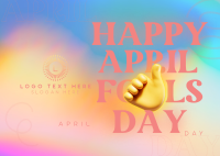 Happy April Fools Day Postcard Design