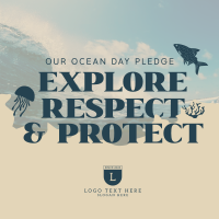 Ocean Day Pledge Instagram Post