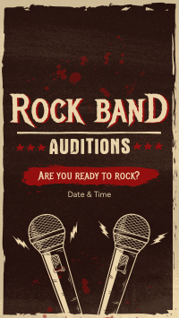 Brutalism Rock Auditions Facebook Story Design