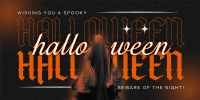 Spooky Halloween Twitter Post Design