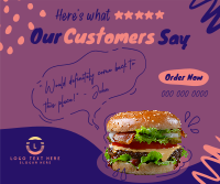 Customer Feedback Food Facebook Post