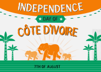 Ivory Coast Independence Day Postcard