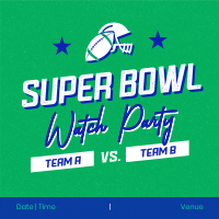 Watch Live Super Bowl Instagram Post Design