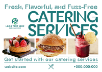 Modern Food Catering Services Postcard