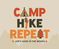 Minimalist Camping Quote Facebook Post