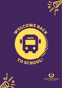 Welcome Back School Bus Poster