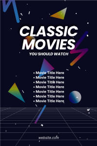 Movie Night Retro Pinterest Pin