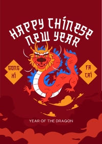 Chinese Dragon Year Poster