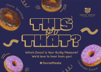 This or That Donuts Postcard Image Preview