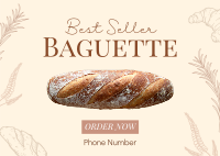 Best Selling Baguette Postcard Design