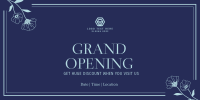 Grand Opening Elegant Floral Twitter Post