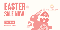 Floral Easter Bunny Sale Twitter Post