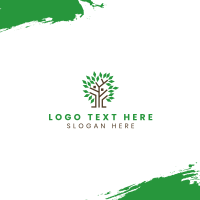Modern Geometric Tree Business Card Image Preview