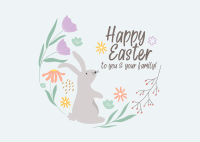 Easter Wreath Postcard