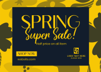 Spring Has Sprung Sale Postcard Design