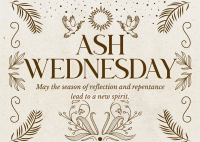 Rustic Ash Wednesday Postcard