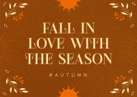 Autumn Season Love Postcard Image Preview