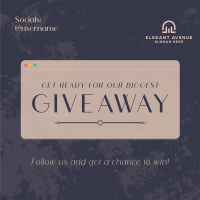 Elegant Sleek Giveaway Instagram Post Image Preview