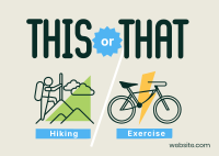 This or That Exercise Postcard