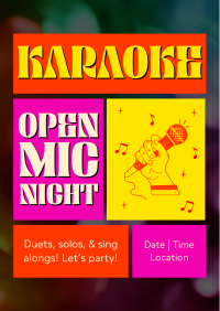 Karaoke Open Mic Flyer