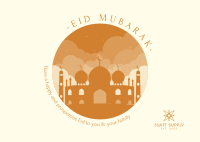 Happy Eid Mubarak Postcard Design