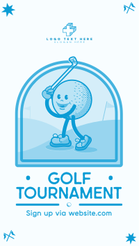 Retro Golf Tournament Instagram Story Image Preview