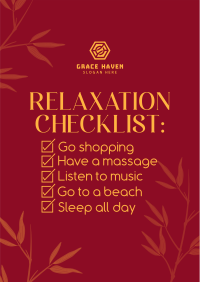 Nature Relaxation List Poster