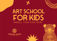 Art Class For Kids Postcard