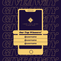 Giveaway Winners Instagram Post