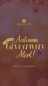 Autumn Giveaway Alert Facebook Story