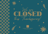 Close In Thanksgiving Postcard