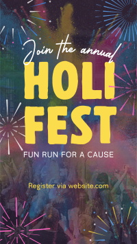 Holi Fest Fun Run Instagram Story