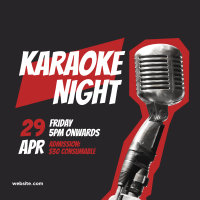 Friday Karaoke Night Instagram Post Design