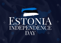 Simple Estonia Independence Day Postcard