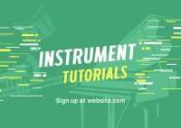 Music Instruments Tutorial Postcard