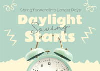 Start Daylight Saving Postcard